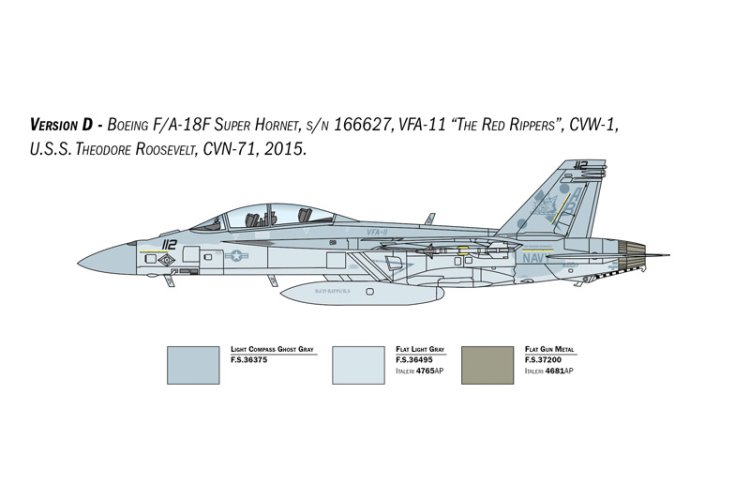1:48 Italeri 2823 F/A-18F Super Hornet U.S. Navy Special Colors - Ita2823 4 - ITA2823