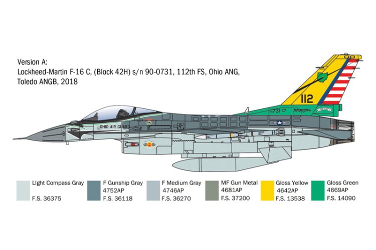 1:48 Italeri 2825 Lockheed Martin F-16C Fighting Falcon - Ita2825 2 - ITA2825
