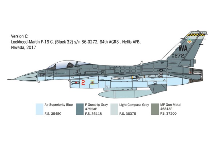 1:48 Italeri 2825 Lockheed Martin F-16C Fighting Falcon - Ita2825 4 - ITA2825