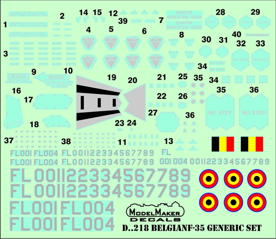 1:48 Italeri 2836 F-35A Lightning II - Beast Mode met Belgische Decals - Amerikaanse Straaljager - Ita2836be 20 - ITA2836BE