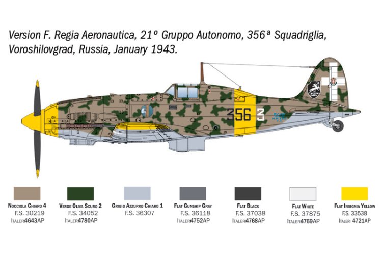 1:48 Italeri 2840 Macchi MC.202 Folgore WWII - Italiaans Jachtvliegtuig - Ita2840 11 - ITA2840