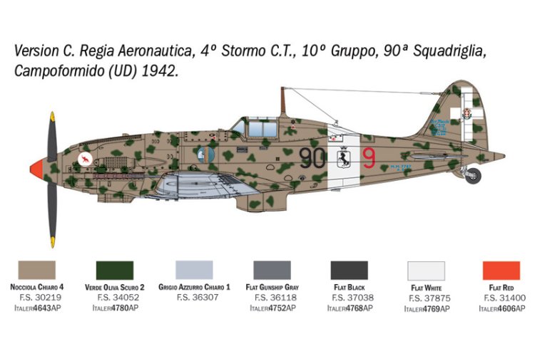 1:48 Italeri 2840 Macchi MC.202 Folgore WWII - Italiaans Jachtvliegtuig - Ita2840 8 - ITA2840