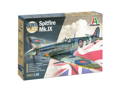 1:48 Italeri 2843 Supermarine Spitfie Mk.IX - WWII Aces - Brits Propellervliegtuig - Ita2843 1 - ITA2843