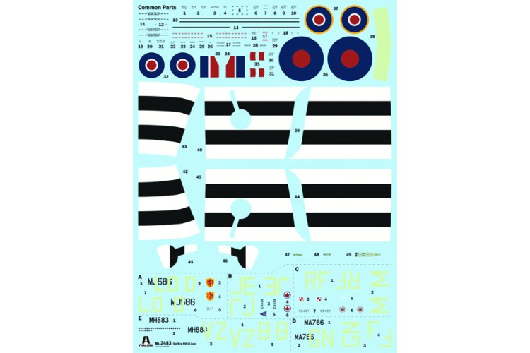 1:48 Italeri 2843 Supermarine Spitfie Mk.IX - WWII Aces - Brits Propellervliegtuig - Ita2843 2 - ITA2843