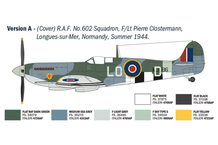 1:48 Italeri 2843 Supermarine Spitfie Mk.IX - WWII Aces - Brits Propellervliegtuig - Ita2843 3 - ITA2843
