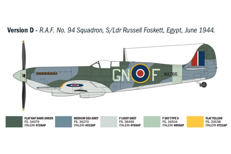 1:48 Italeri 2843 Supermarine Spitfie Mk.IX - WWII Aces - Brits Propellervliegtuig - Ita2843 5 - ITA2843