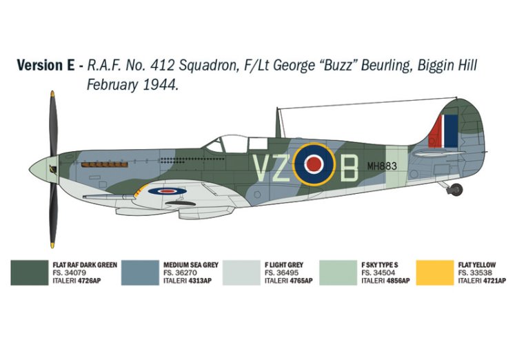 1:48 Italeri 2843 Supermarine Spitfie Mk.IX - WWII Aces - Brits Propellervliegtuig - Ita2843 6 - ITA2843