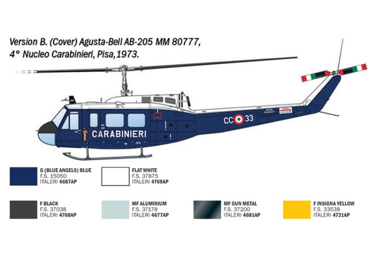 1:48 Italeri 2845 Agusta-Bell AB-205 / UH-1D SAR &ndash; Italian Rescue Helicopter - Ita2845 5 - ITA2845