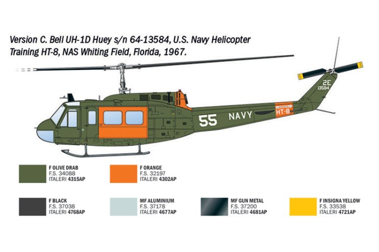 1:48 Italeri 2845 Agusta-Bell AB-205 / UH-1D SAR &ndash; Italian Rescue Helicopter - Ita2845 6 - ITA2845