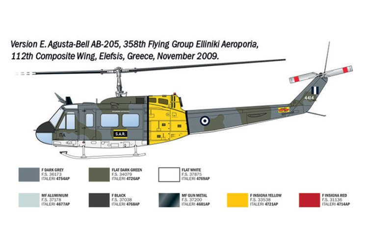 1:48 Italeri 2845 Agusta-Bell AB-205 / UH-1D SAR &ndash; Italian Rescue Helicopter - Ita2845 8 - ITA2845