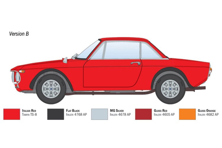 1:24 Italeri 3619 Lancia Fulvia Coup&eacute; 1.6 HF Fanalone - Italiaanse Sportcoup&eacute; - Ita3619 5 - ITA3619
