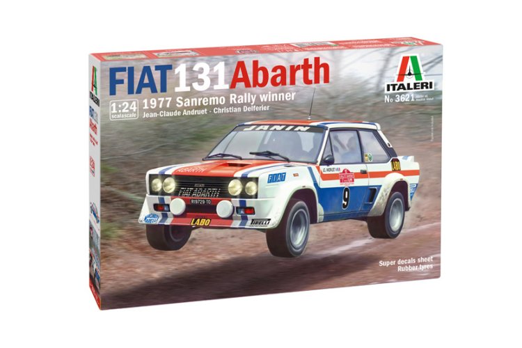 1:24 Italeri 3621 Fiat 131 Abarth Car - 1977 Sanremo Rally Winner - Ita3621 1 1 - ITA3621