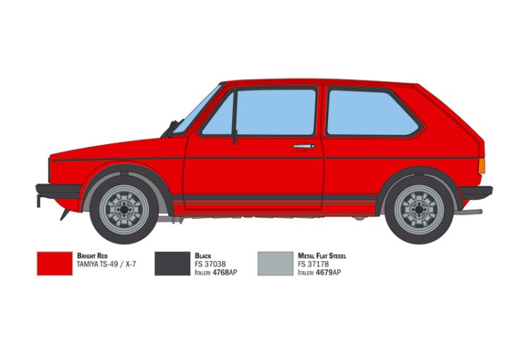 1:24 Italeri 3622 Volkswagen Golf GTI First Series 1976/78 Car - Ita3622 3 1 - ITA3622