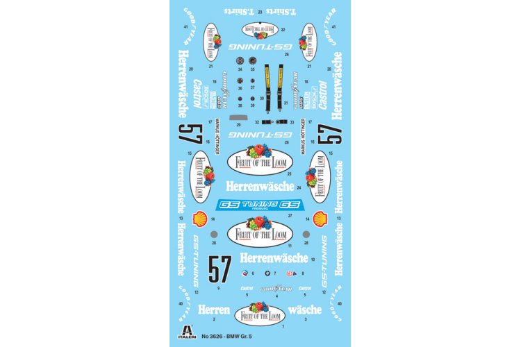 1:24 Italeri 3626 BMW 320 Group 5 Car - Ita3626 decals - ITA3626
