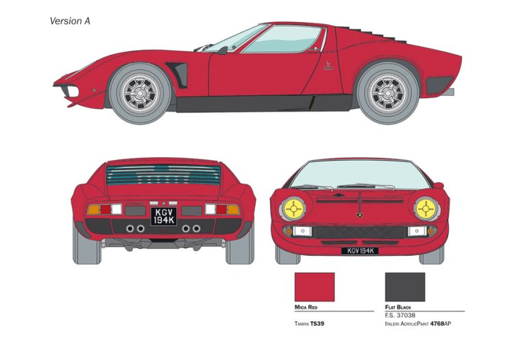 1:24 Italeri 3649 Lamborghini Miura JOTA SVJ - Ita3649 3 - ITA3649
