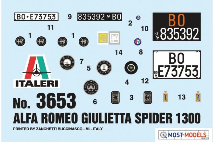 1:24 Italeri 3653 Alfa Romeo Giulietta Spider 1300 - Ita3653 2 - ITA3653