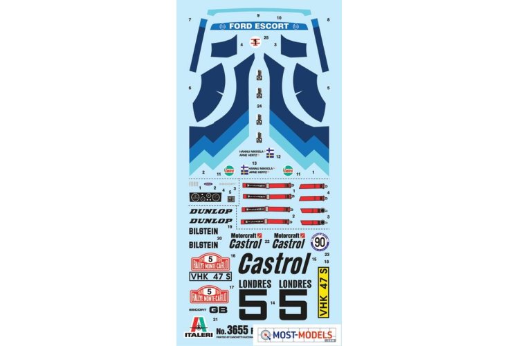 1:24 Italeri 3655 Ford Escort RS1800 Mk.II - Ita3655 2 - ITA3655