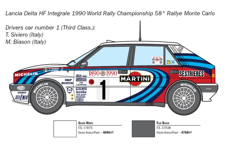 1:24 Italeri 3658 Lancia Delta HF Integrale - Italiaanse Rallyauto - Ita3658 4 - ITA3658
