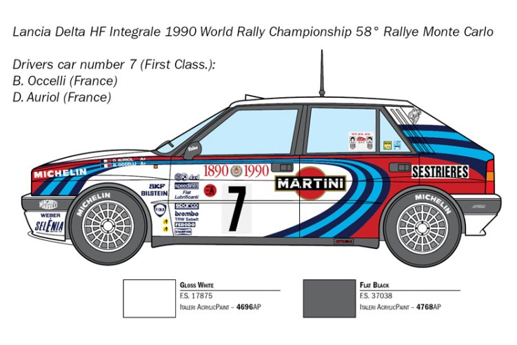 1:24 Italeri 3658 Lancia Delta HF Integrale - Italiaanse Rallyauto - Ita3658 5 - ITA3658