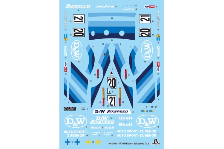 1:24 Italeri 3664 Ford Escort Zakspeed Gr.2 - Ita3664 1 - ITA3664