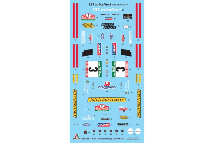 1:24 Italeri 3667 Fiat 131 Abarth Rally - Olio Fiat - Ita3667 1 - ITA3667
