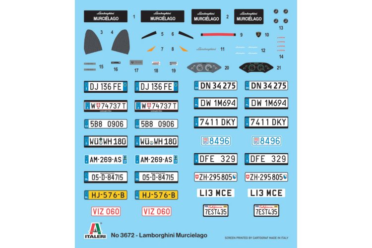 1:24 Italeri 3672 Lamborghini Murci&eacute;lago - Italiaanse Supercar - Sportauto - Ita3672 3 - ITA3672