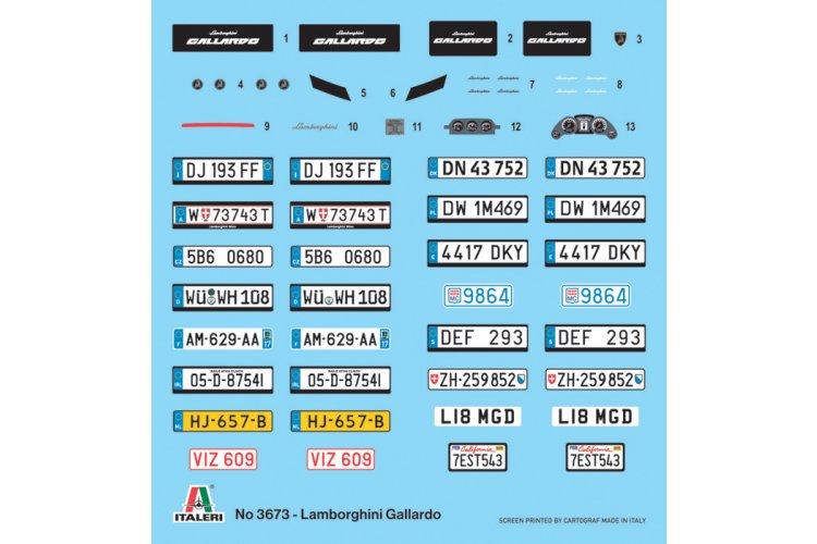 1:24 Italeri 3673 Lamborghini Gallardo &ndash; Italian Supercar &ndash; Car - Ita3673 3 - ITA3673