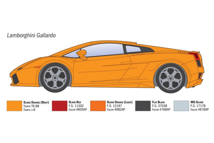 1:24 Italeri 3673 Lamborghini Gallardo &ndash; Italian Supercar &ndash; Car - Ita3673 4 - ITA3673