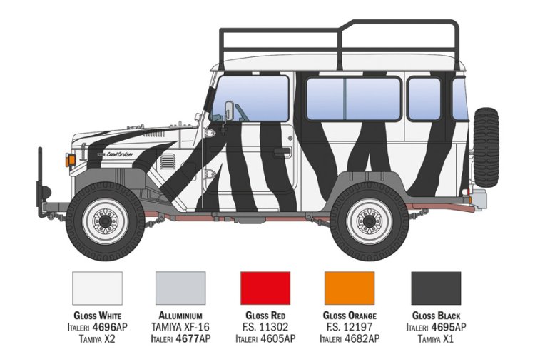 1:24 Italeri 3681 Toyota Land Cruiser Safari - Japanse Auto - Ita3681 4 - ITA3681
