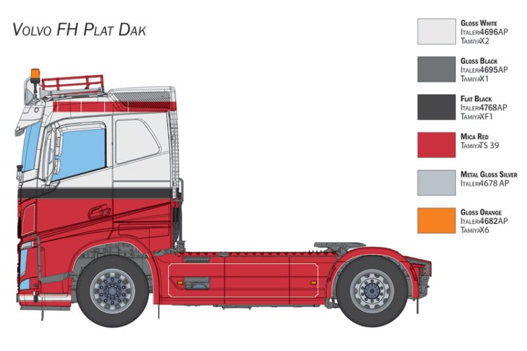 1:24 Italeri 3962 Volvo FH4 Truck 4x2 Flat Roof - Ita3962 3 - ITA3962