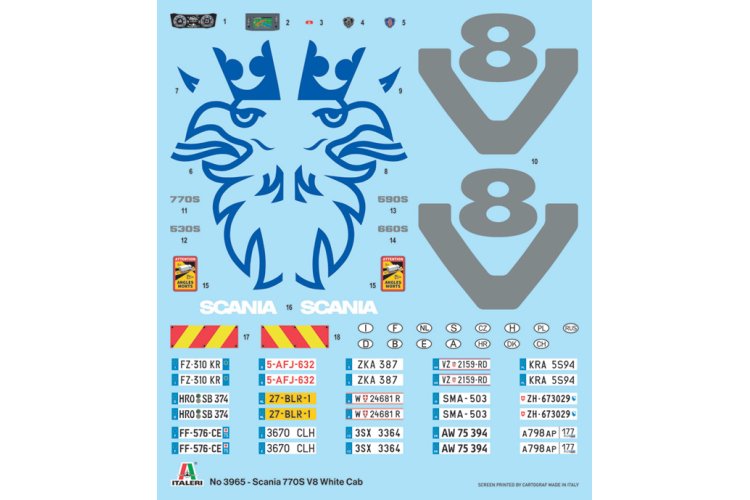1:24 Italeri 3965 Scania S770 V8 - Wit - Truck 4x2 - Ita3965 2 - ITA3965