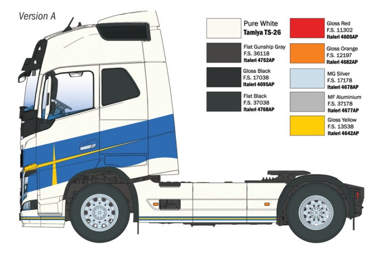 1:24 Italeri 3970 Volvo FH16 Medium Roof &ndash; Modern Truck &ndash; Swedish Lorry - Ita3970 5 - ITA3970