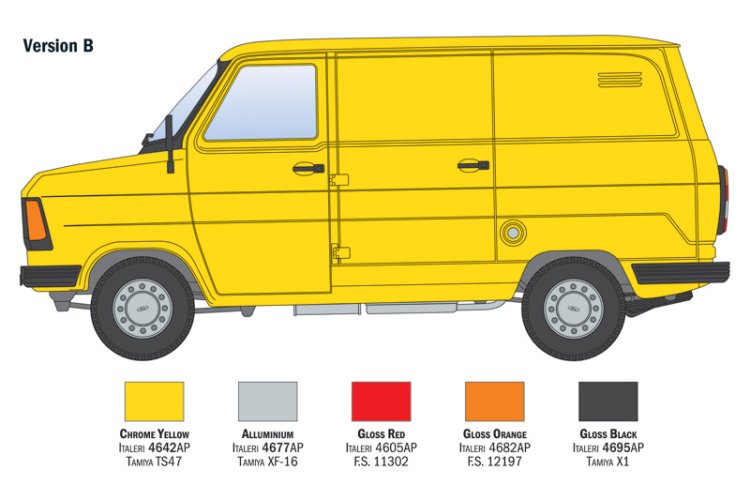 1:24 Italeri 3975 Ford Transit Italeri Van - Amerikaanse Bestelwagen - Ita3975 5 - ITA3975