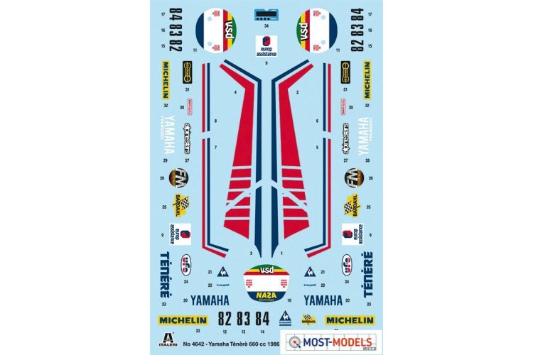1:9 Italeri 4642 YAMAHA T&eacute;n&eacute;r&eacute; 660cc Paris Dakar 1986 - Ita4642 2 - ITA4642