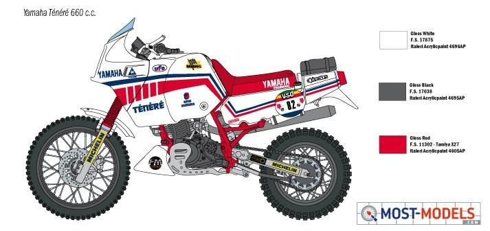 1:9 Italeri 4642 YAMAHA T&eacute;n&eacute;r&eacute; 660cc Paris Dakar 1986 - Ita4642 3 - ITA4642