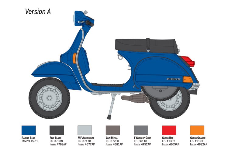 1:9 Italeri 4645 Vespa PX 125/150 (1978) - Italiaanse Scooter - Ita4645 4 - ITA4645