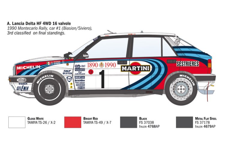 1:12 Italeri 4709 Lancia Delta HF integrale 16v Car - Ita4709 4 1 - ITA4709