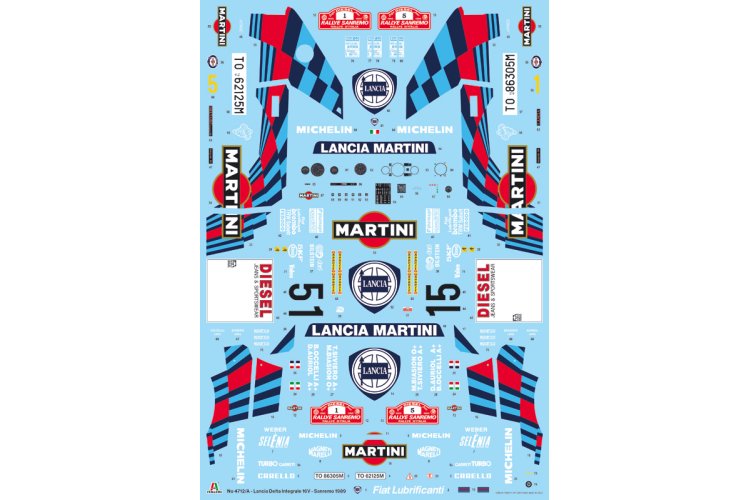 1:12 Italeri 4712 Lancia Delta HF Integrale Sanremo 1989 Car - Ita4712 2 - ITA4712