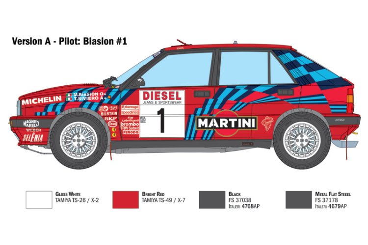 1:12 Italeri 4712 Lancia Delta HF Integrale Sanremo 1989 Car - Ita4712 4 - ITA4712