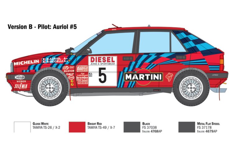 1:12 Italeri 4712 Lancia Delta HF Integrale Sanremo 1989 Car - Ita4712 5 - ITA4712