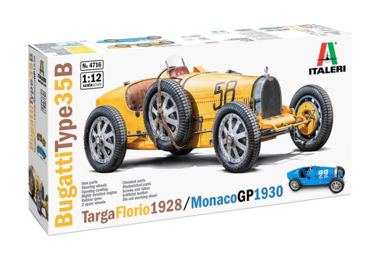 1:12 Italeri 4716 Bugatti Type 35B - Targa Florio &lsquo;29/Monaco GP &lsquo;30 - Grand Prix Racing Car - Ita4716 1 - ITA4716