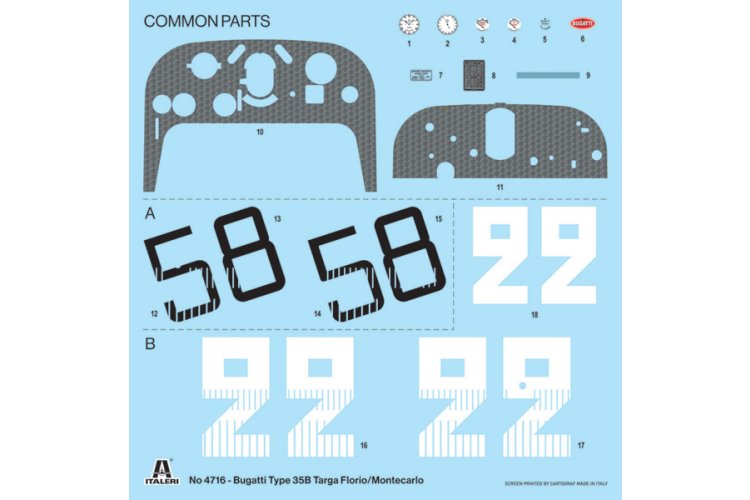 1:12 Italeri 4716 Bugatti Type 35B - Targa Florio &lsquo;29/Monaco GP &lsquo;30 - Grand Prix Racing Car - Ita4716 3 - ITA4716