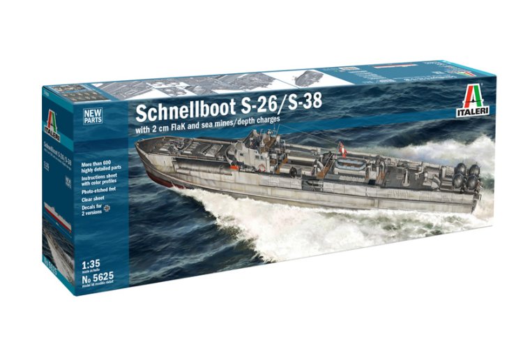 1:35 Italeri 5625 Schnellboot S-26 / S-38 - Ita5625 - ITA5625