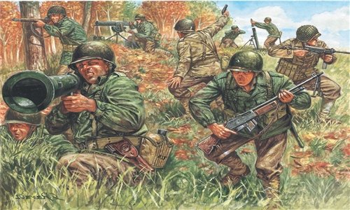 1:72 Italeri 6046 American Infantry - Amerikaanse Soldaten WWII - 50 Figuren - Ita6046 2 - ITA6046