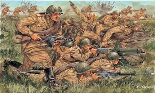 1:72 Italeri 6057 Russian Infantry &ndash; Russian Soldiers WWII &ndash; 46 Figures - Ita6057 2 - ITA6057