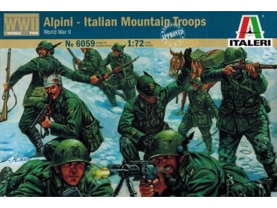 1:72 Italeri 6059 Alpini &ndash; Italian Mountain Troops &ndash; Italian Soldiers WWII &ndash; 46 Figures - Ita6059 1 - ITA6059