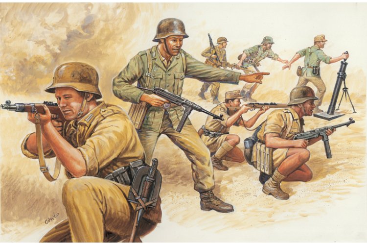1:72 Italeri 6076 German Afrikakorps &ndash; German Soldiers WWII &ndash; 50 Figures - Ita6076 1 - ITA6076