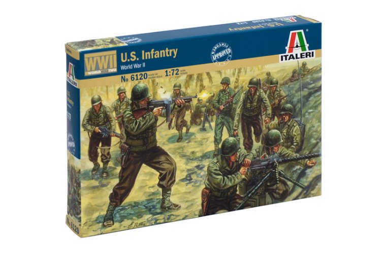 1:72 Italeri 6120 U.S. Infantery WWII - Amerikaanse Soldaten - 48 Figuren - Ita6120 1 - ITA6120