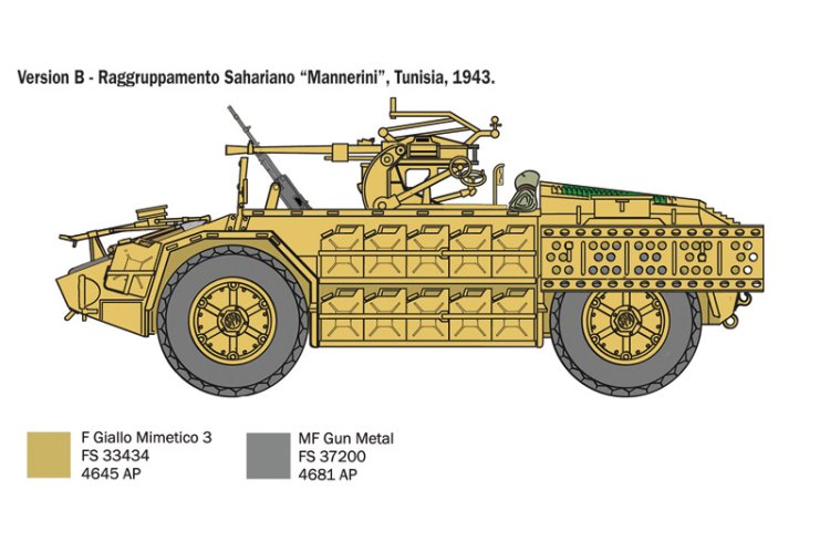 1:35 Italeri 6530 SPA-Viberti AS 42 Sahariana - Militair Voertuig - Ita6530 5 - ITA6530