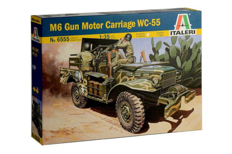 1:35 Italeri 6555 M6 Dodge Gun Motor Carriage WC-55 - Ita6555 1 1 - ITA6555
